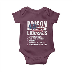 Prison Is Perfect For Liberals Baby Onesie Anti Liberal Quote