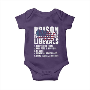 Prison Is Perfect For Liberals Baby Onesie Anti Liberal Quote