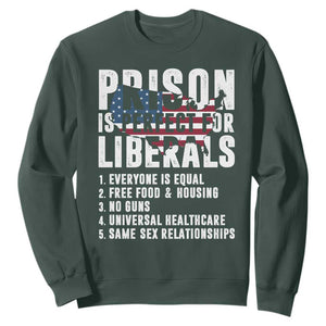 Prison Is Perfect For Liberals Sweatshirt Anti Liberal Quote