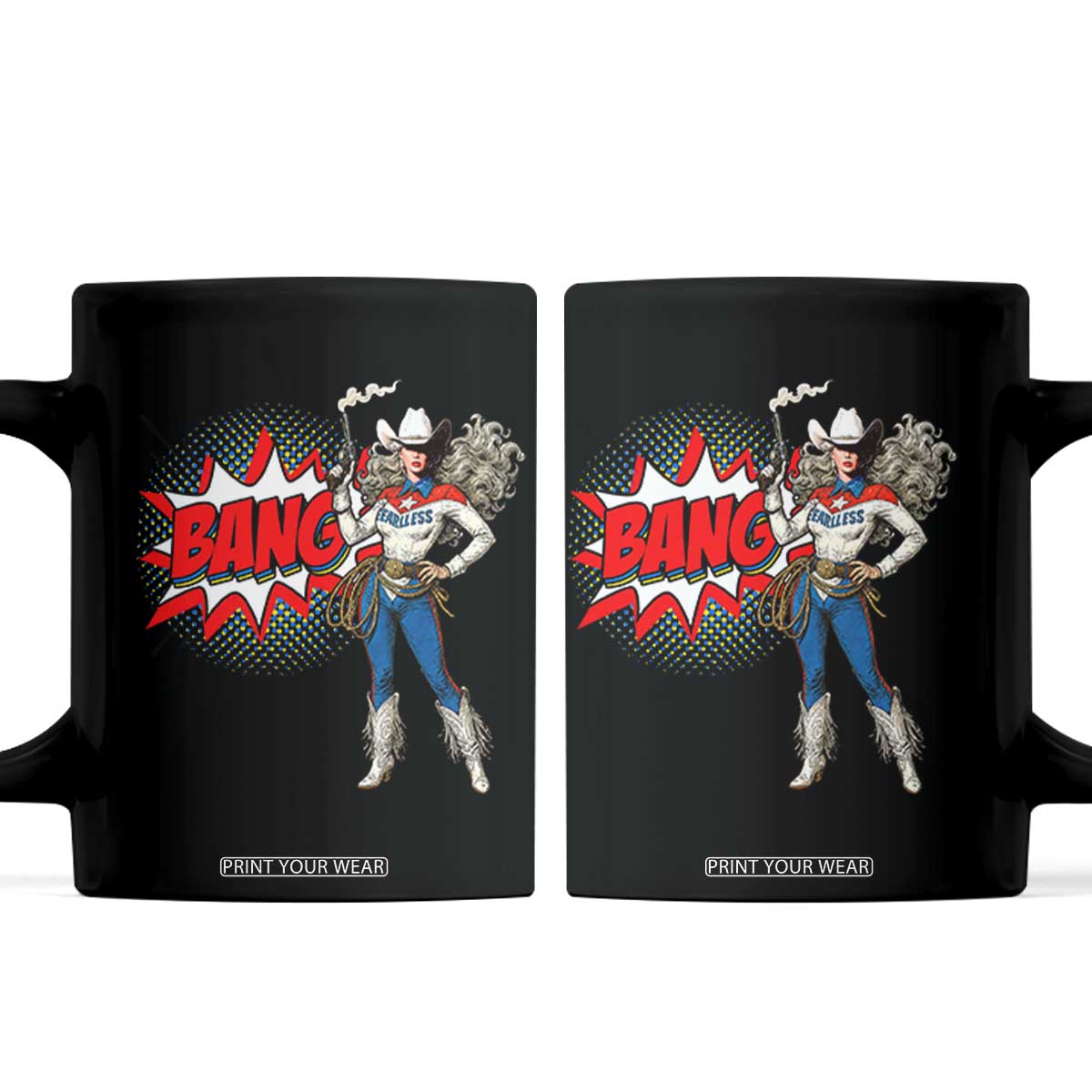 Funny Bang Cowgirl Coffee Mug Western Country Music Cowboy Rodeo TS14 White Print Your Wear