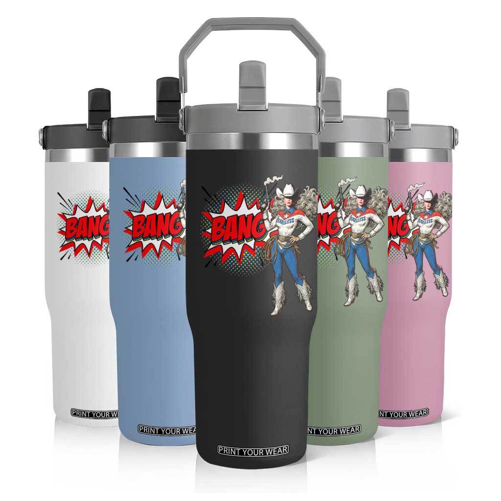 Funny Bang Cowgirl Flip Straw Tumbler Western Country Music Cowboy Rodeo TS14 Print Your Wear