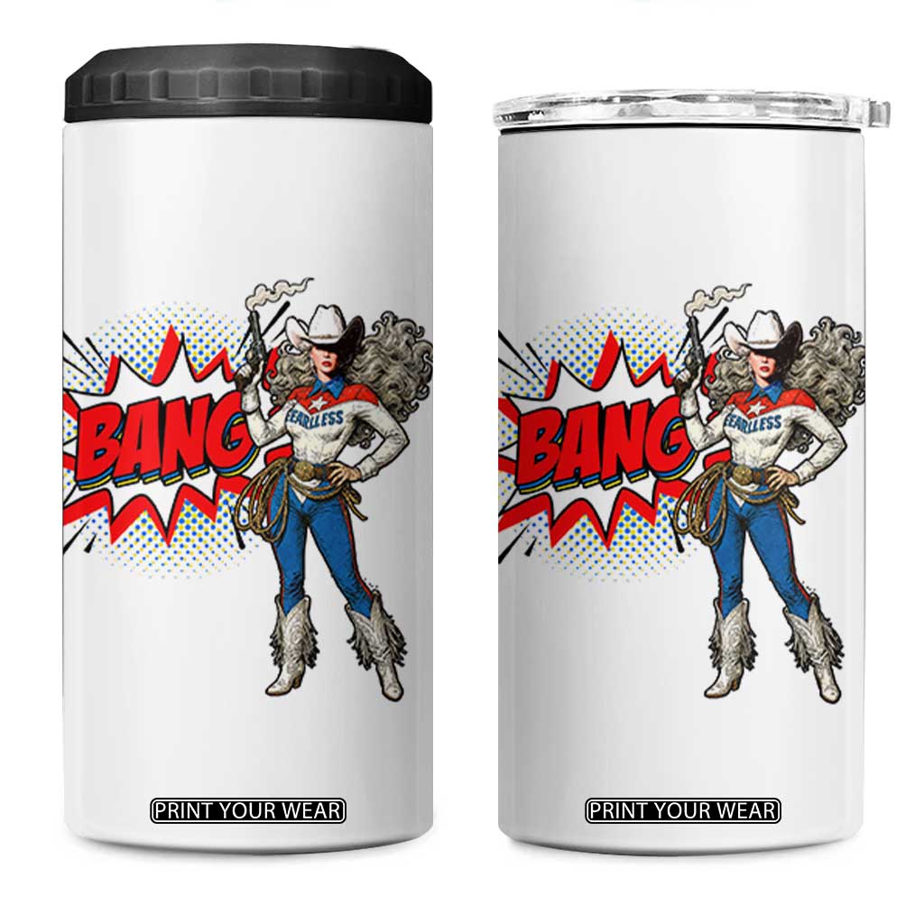 Funny Bang Cowgirl 4 in 1 Can Cooler Tumbler Western Country Music Cowboy Rodeo TS14 One Size: 16 oz White Print Your Wear