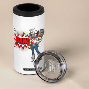 Funny Bang Cowgirl 4 in 1 Can Cooler Tumbler Western Country Music Cowboy Rodeo TS14 Print Your Wear