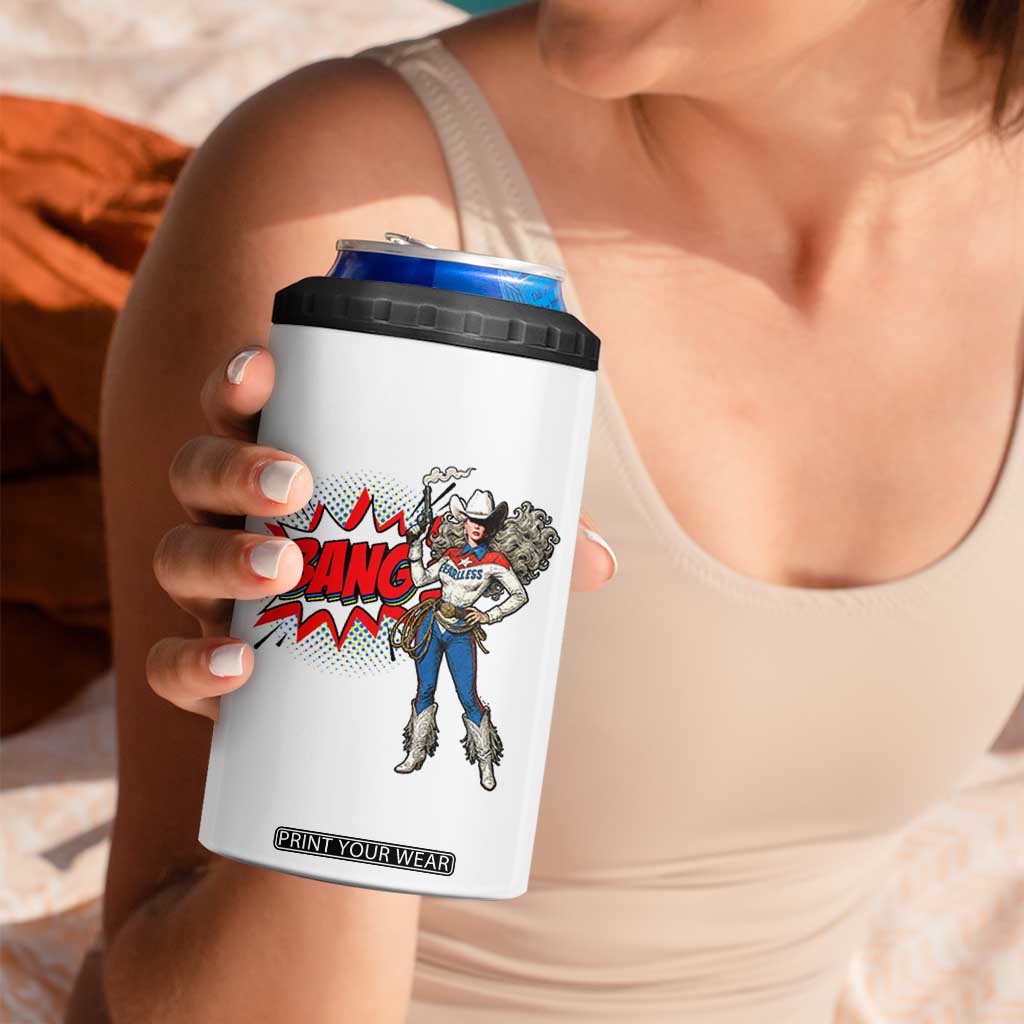 Funny Bang Cowgirl 4 in 1 Can Cooler Tumbler Western Country Music Cowboy Rodeo TS14 Print Your Wear