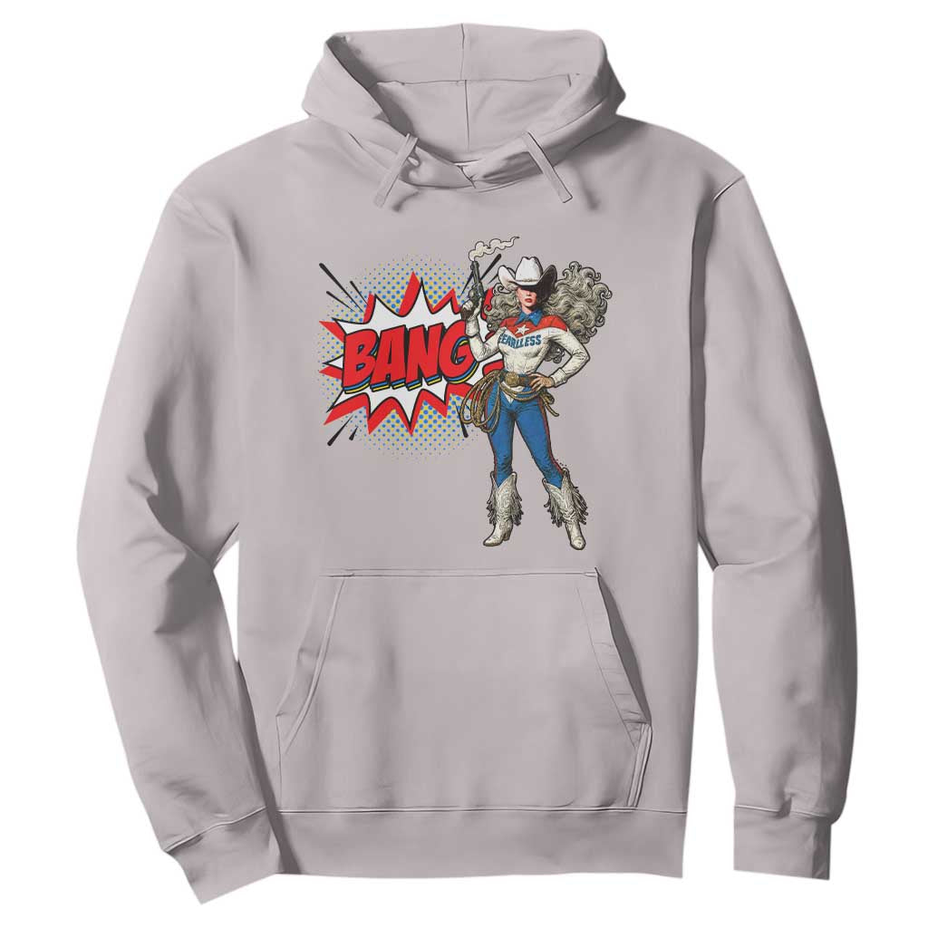 Funny Bang Cowgirl Hoodie Western Country Music Cowboy Rodeo TS14 Ice Gray Print Your Wear