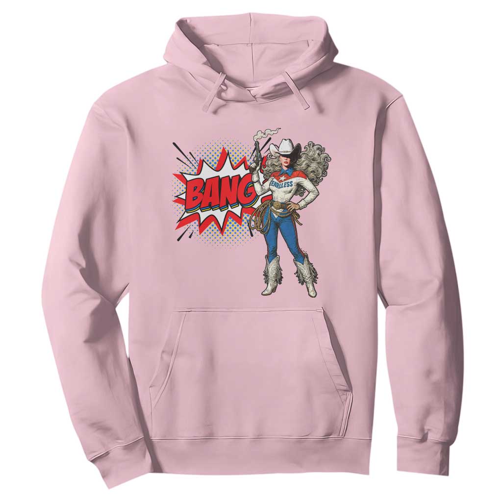 Funny Bang Cowgirl Hoodie Western Country Music Cowboy Rodeo TS14 Light Pink Print Your Wear