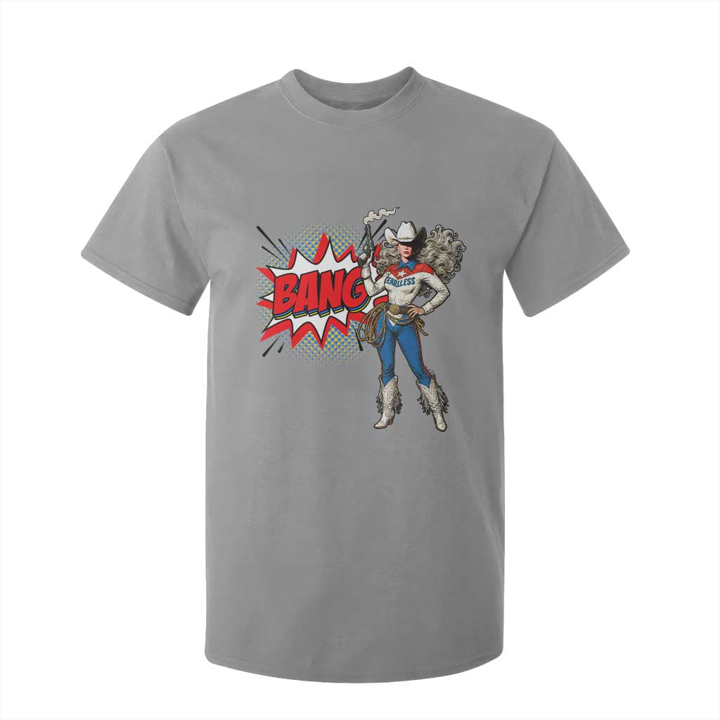 Funny Bang Cowgirl T Shirt For Kid Western Country Music Cowboy Rodeo TS14 Sport Gray Print Your Wear