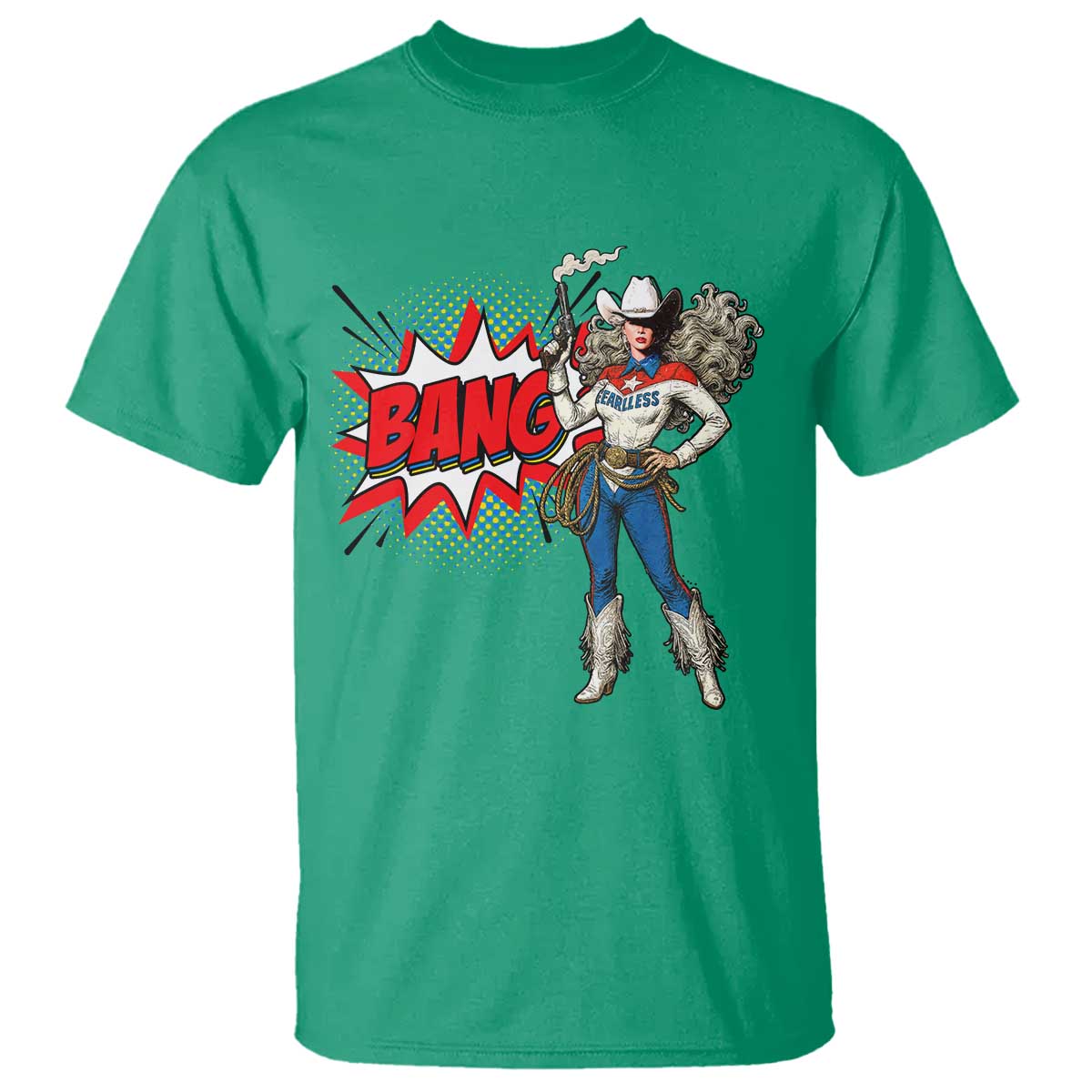 Funny Bang Cowgirl T Shirt Western Country Music Cowboy Rodeo TS14 Irish Green Print Your Wear