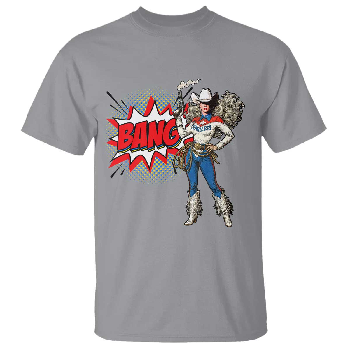 Funny Bang Cowgirl T Shirt Western Country Music Cowboy Rodeo TS14 Sport Gray Print Your Wear