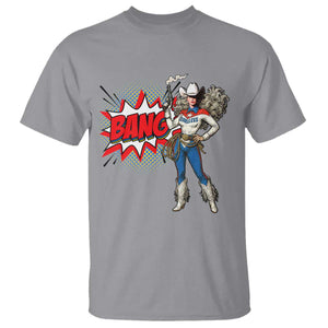 Funny Bang Cowgirl T Shirt Western Country Music Cowboy Rodeo TS14 Sport Gray Print Your Wear
