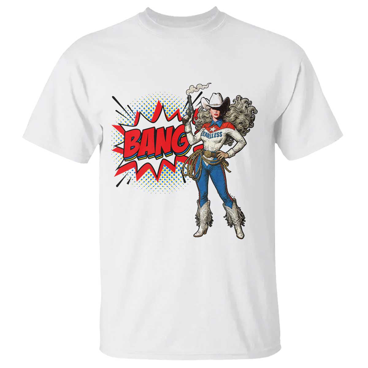 Funny Bang Cowgirl T Shirt Western Country Music Cowboy Rodeo TS14 White Print Your Wear