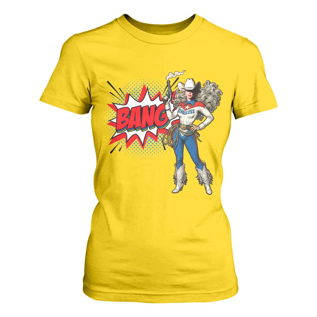 Funny Bang Cowgirl T Shirt For Women Western Country Music Cowboy Rodeo TS14 Daisy Print Your Wear