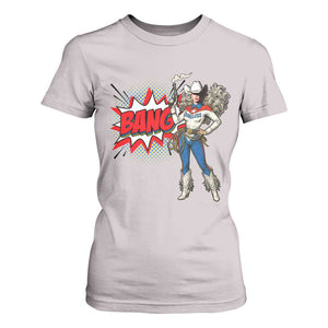 Funny Bang Cowgirl T Shirt For Women Western Country Music Cowboy Rodeo TS14 Ice Gray Print Your Wear