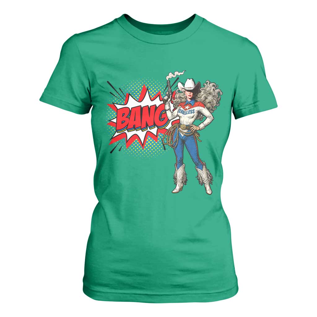 Funny Bang Cowgirl T Shirt For Women Western Country Music Cowboy Rodeo TS14 Irish Green Print Your Wear