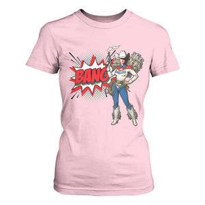 Funny Bang Cowgirl T Shirt For Women Western Country Music Cowboy Rodeo TS14 Light Pink Print Your Wear