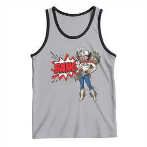 Funny Bang Cowgirl Tank Top Western Country Music Cowboy Rodeo TS14 Athletic Heather Black Print Your Wear