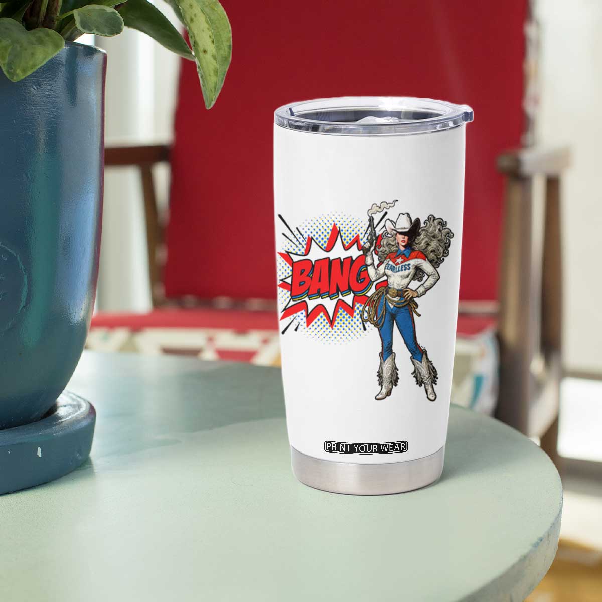Funny Bang Cowgirl Tumbler Cup Western Country Music Cowboy Rodeo TS14 Print Your Wear