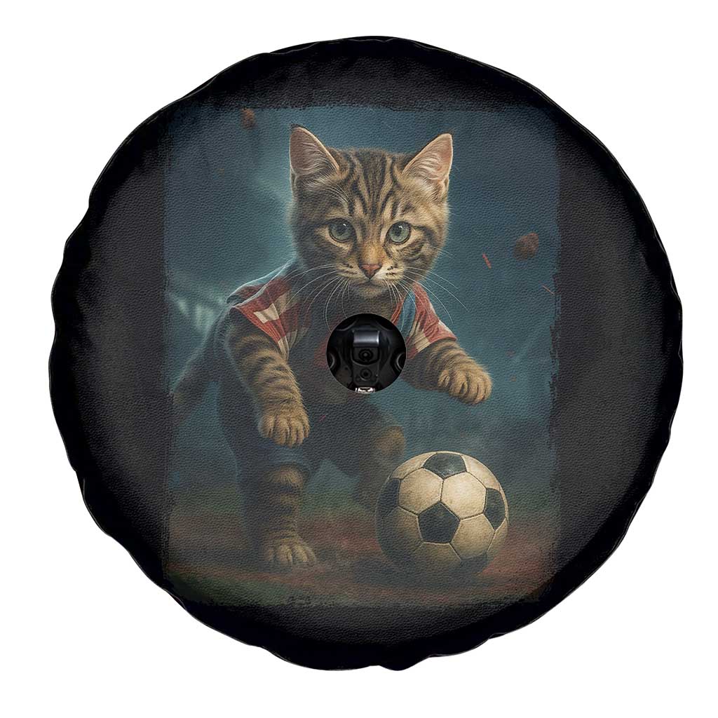 Funny Cat Soccer Ball Spare Tire Cover Cute Kitty Football Player Lover TS14 Print Your Wear