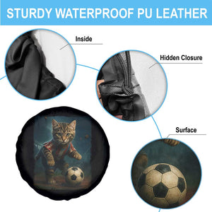 Funny Cat Soccer Ball Spare Tire Cover Cute Kitty Football Player Lover TS14 Print Your Wear