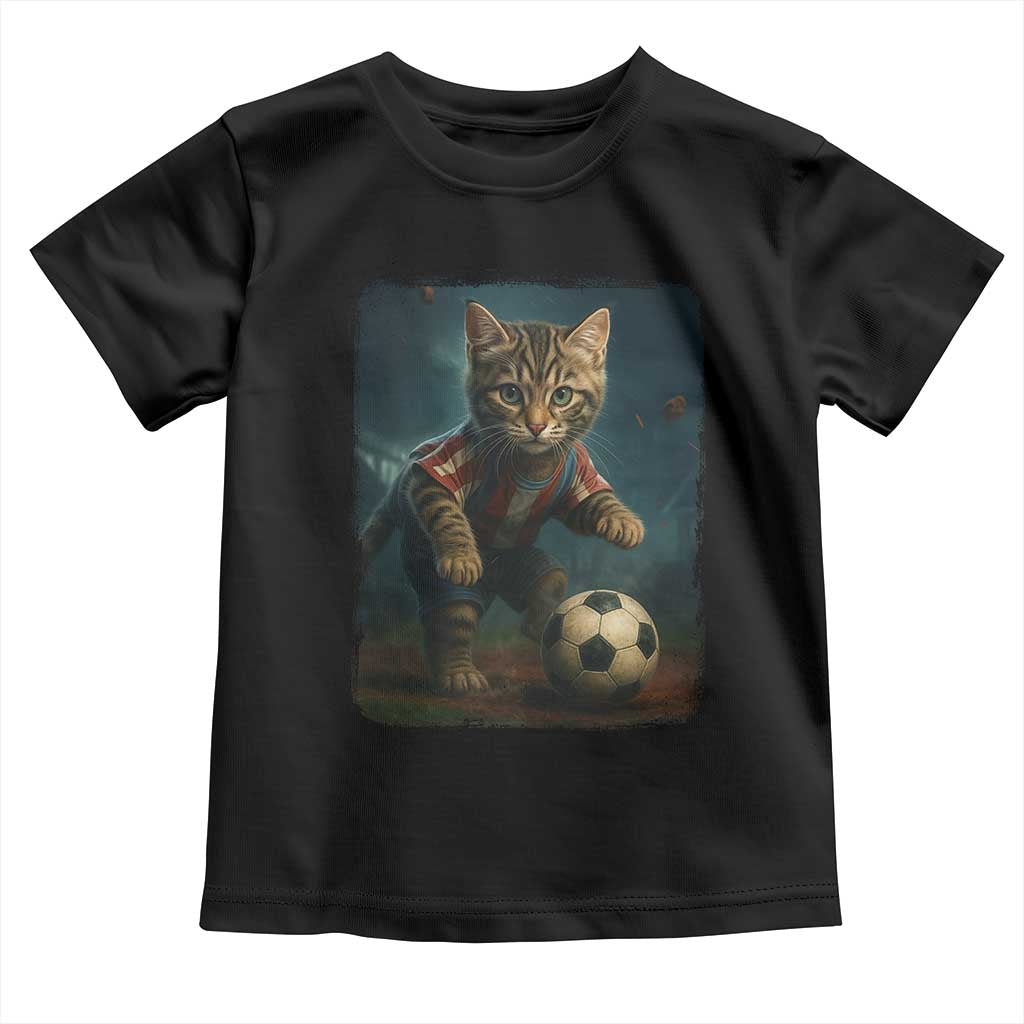 Funny Cat Soccer Ball Toddler T Shirt Cute Kitty Football Player Lover TS14 Black Print Your Wear