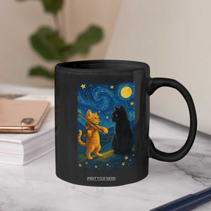 Cat Starry Night Coffee Mug Van Gogh Violin Kitty Lover TS14 Print Your Wear