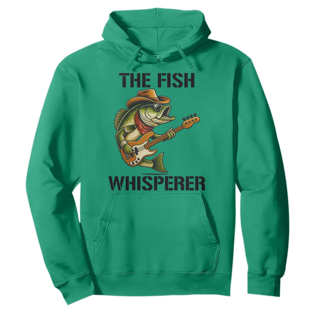Funny Bass Fishing Hoodie The Fish Whisperer Fisherman Humor TS14 Irish Green Print Your Wear