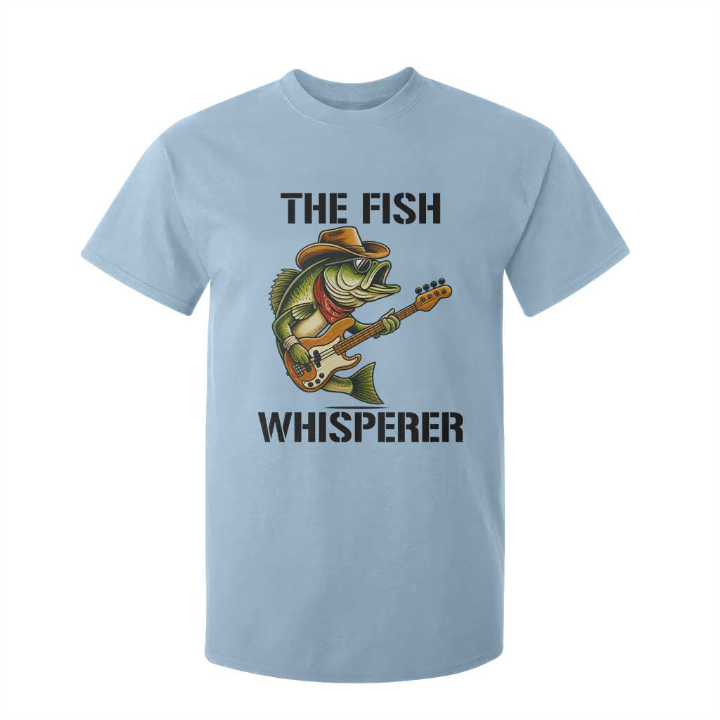 Funny Bass Fishing T Shirt For Kid The Fish Whisperer Fisherman Humor TS14 Light Blue Print Your Wear