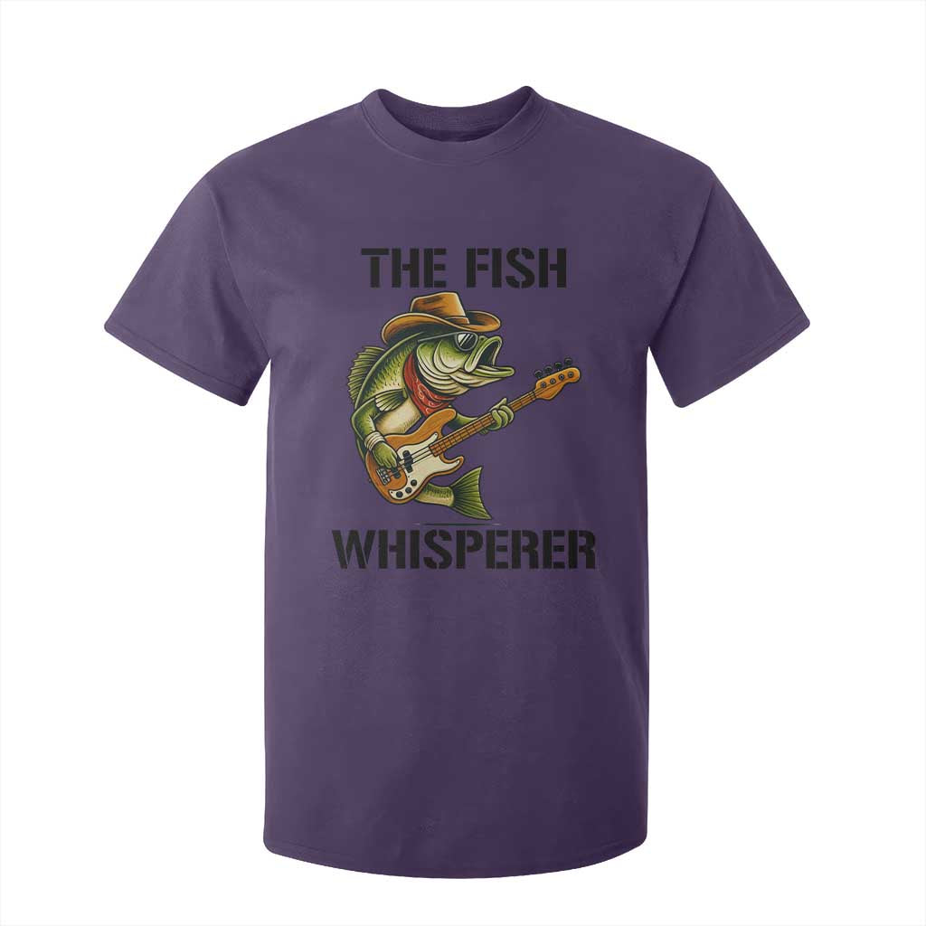 Funny Bass Fishing T Shirt For Kid The Fish Whisperer Fisherman Humor TS14 Purple Print Your Wear