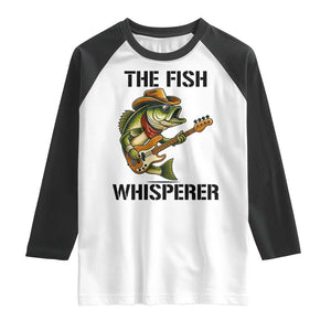Funny Bass Fishing Raglan Shirt The Fish Whisperer Fisherman Humor TS14 White Black Print Your Wear