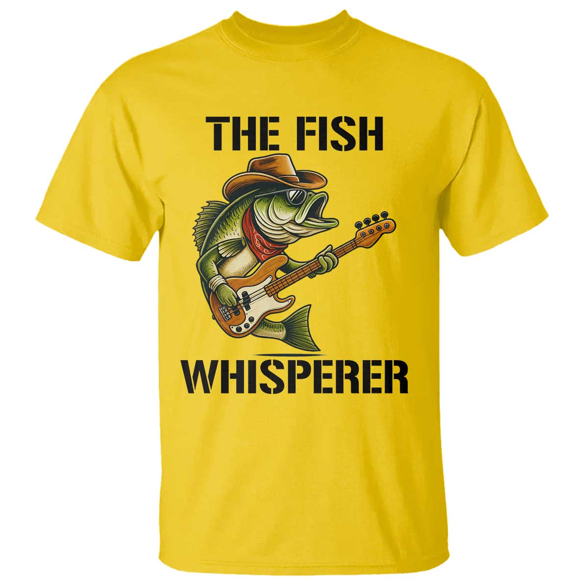 Funny Bass Fishing T Shirt The Fish Whisperer Fisherman Humor TS14 Daisy Print Your Wear