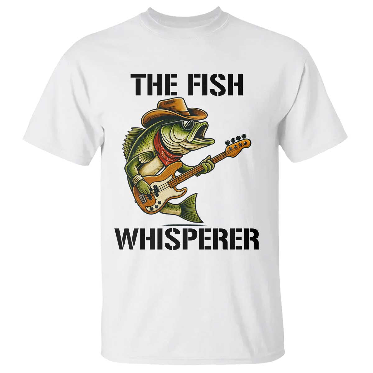 Funny Bass Fishing T Shirt The Fish Whisperer Fisherman Humor TS14 White Print Your Wear