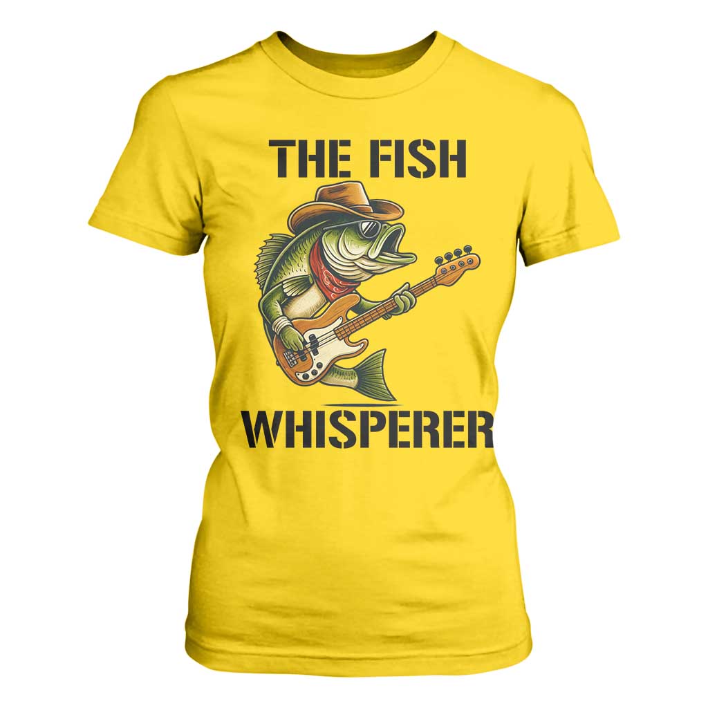 Funny Bass Fishing T Shirt For Women The Fish Whisperer Fisherman Humor TS14 Daisy Print Your Wear