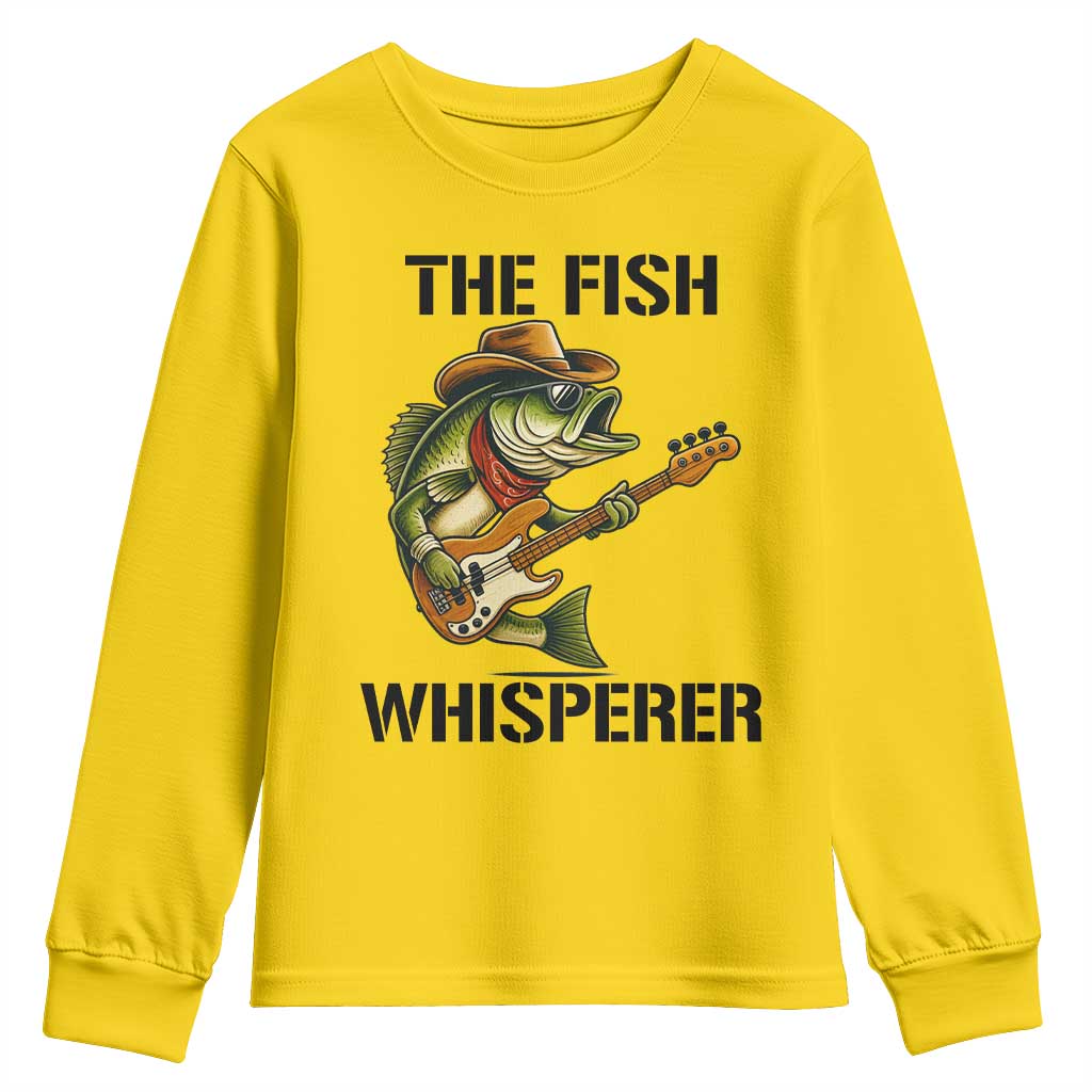 Funny Bass Fishing Youth Sweatshirt The Fish Whisperer Fisherman Humor TS14 Daisy Print Your Wear