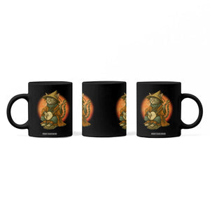 Japanese Samurai Cat Coffee Mug Retro Cat Playing Shamisen Art TS14 Print Your Wear