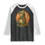 Japanese Samurai Cat Raglan Shirt Retro Cat Playing Shamisen Art TS14 Black White Print Your Wear