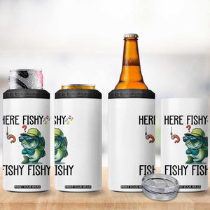 Funny Bass Fish 4 in 1 Can Cooler Tumbler Here Fishy Fishy Fisherman Fishing Lover TS14 Print Your Wear