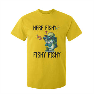 Funny Bass Fish T Shirt For Kid Here Fishy Fishy Fisherman Fishing Lover TS14 Daisy Print Your Wear