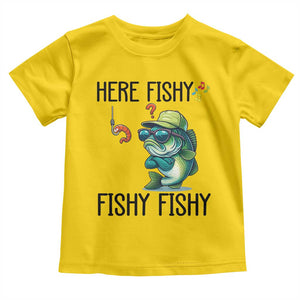 Funny Bass Fish Toddler T Shirt Here Fishy Fishy Fisherman Fishing Lover TS14 Daisy Print Your Wear
