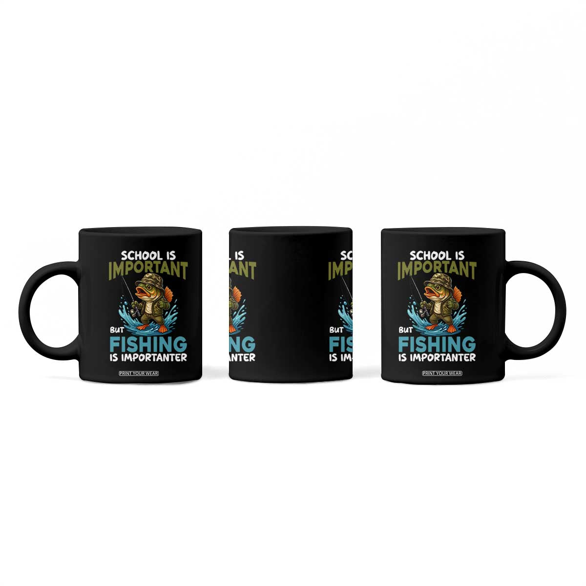 School Is Important But Fishing Is Important Coffee Mug Funny Bass Fishing TS14 Print Your Wear