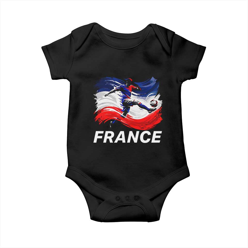 France Soccer Football Fan French Flag Baby Onesie TS14 Black Print Your Wear