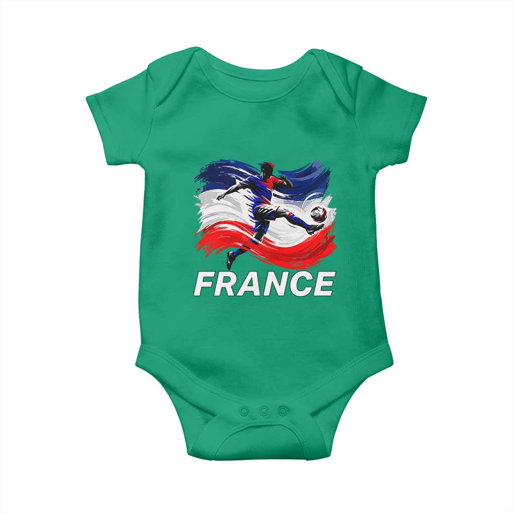 France Soccer Football Fan French Flag Baby Onesie TS14 Irish Green Print Your Wear