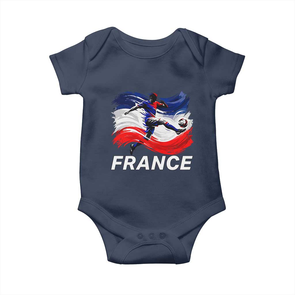 France Soccer Football Fan French Flag Baby Onesie TS14 Navy Print Your Wear