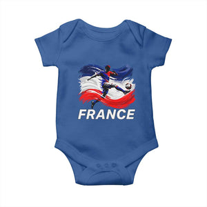 France Soccer Football Fan French Flag Baby Onesie TS14 Royal Blue Print Your Wear