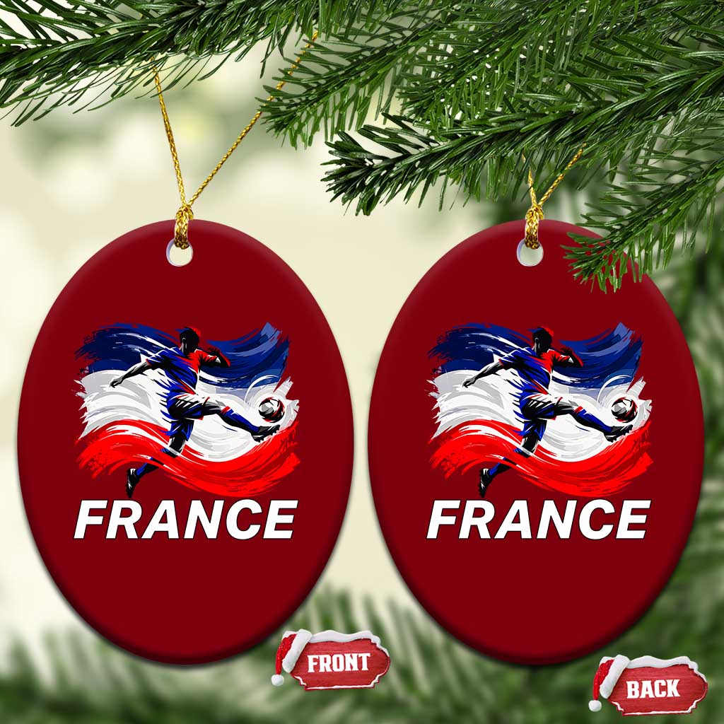 France Soccer Football Fan French Flag Ceramic Ornament TS14 Print Your Wear