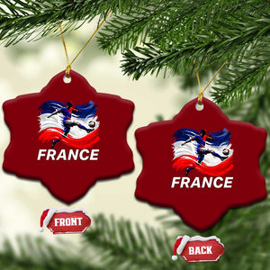 France Soccer Football Fan French Flag Ceramic Ornament TS14 Print Your Wear