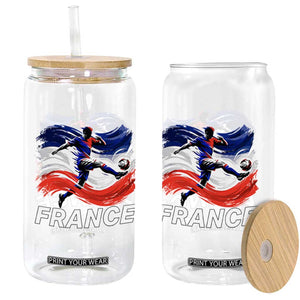 France Soccer Football Fan French Flag Glass Can TS14 Print Your Wear