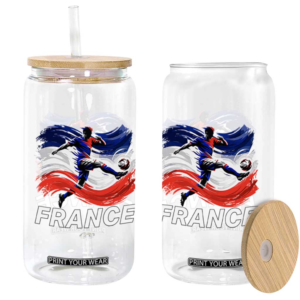 France Soccer Football Fan French Flag Glass Can TS14 Print Your Wear
