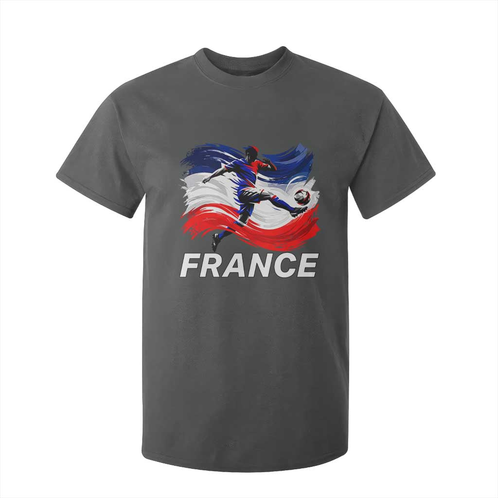 France Soccer Football Fan French Flag T Shirt For Kid TS14 Dark Heather Print Your Wear