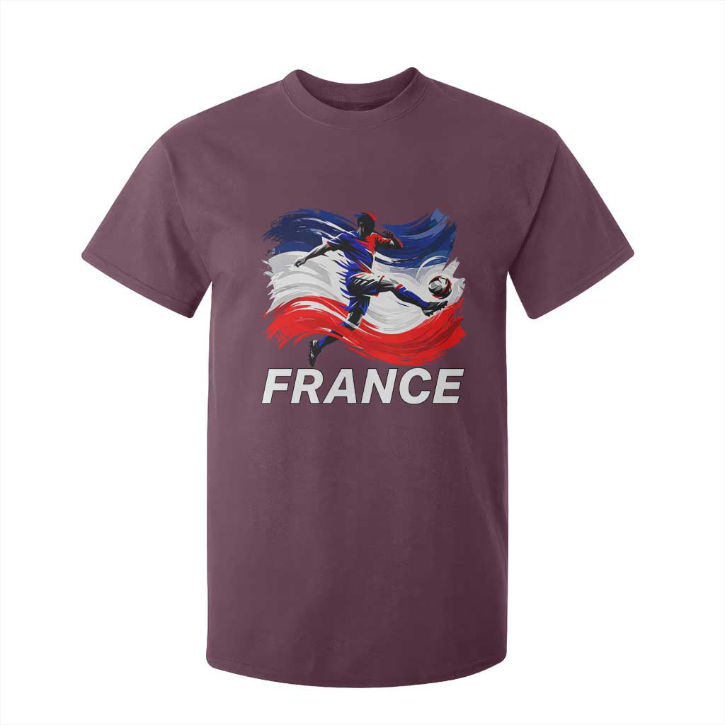 France Soccer Football Fan French Flag T Shirt For Kid TS14 Maroon Print Your Wear