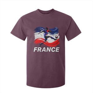 France Soccer Football Fan French Flag T Shirt For Kid TS14 Maroon Print Your Wear